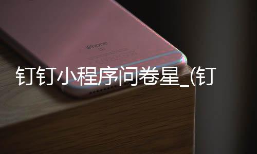 钉钉小程序问卷星_(钉钉群里工作怎样用问卷星)