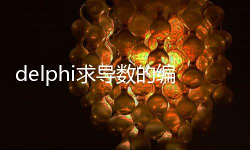 delphi求导数的编程_(delphi result)